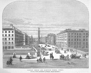 Ponte di Carlisle e Sackville Street, Dublino da English School